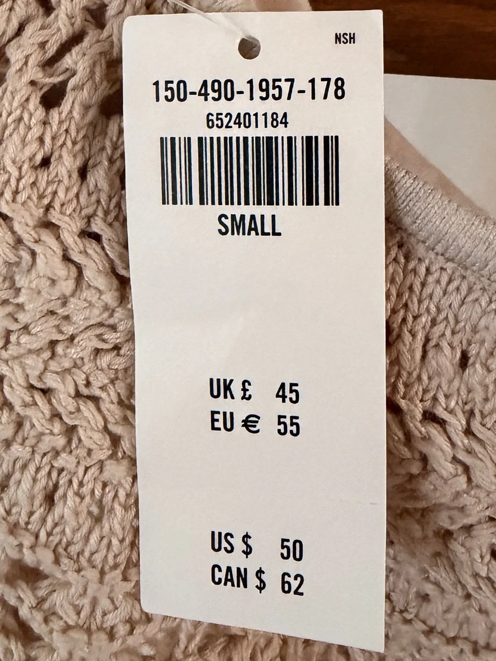 Abercrombie & Fitch Crochet Knit Halter Top in Light Beige